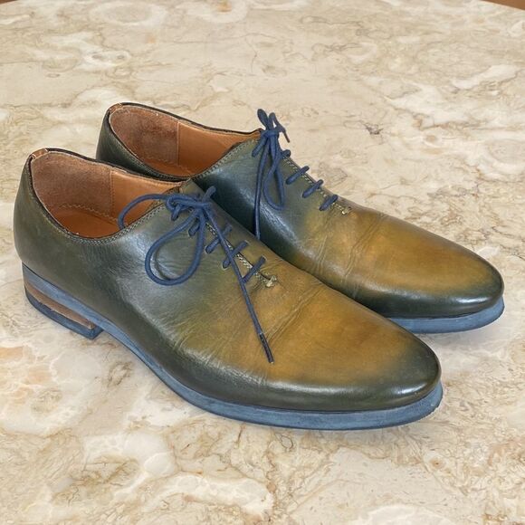 Messico Handcrafted Leather Derby Lace Up Shoes - Picture 2 of 14